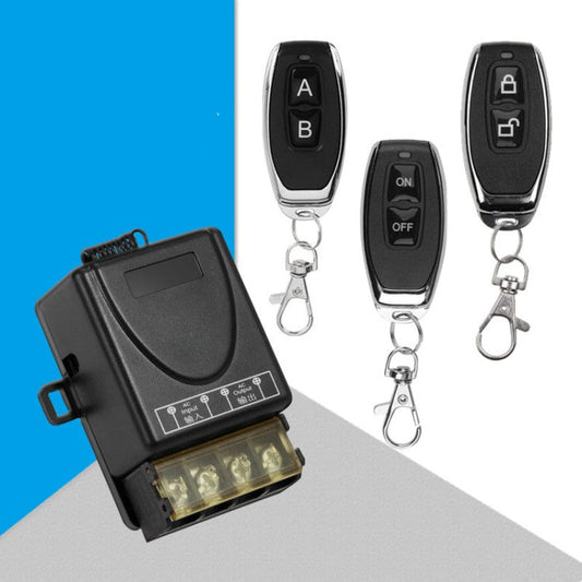 Wireless remote control switch and recipient, no cabling