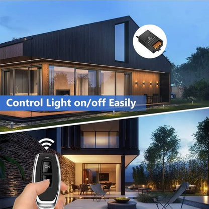 Draadloze afstandsbedieningsschakelaar en ontvanger, geen bekabeling