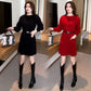 🎉Happy New Year! 50% OFF 🛍️Round Neck Long Sleeve Sweater Dress
