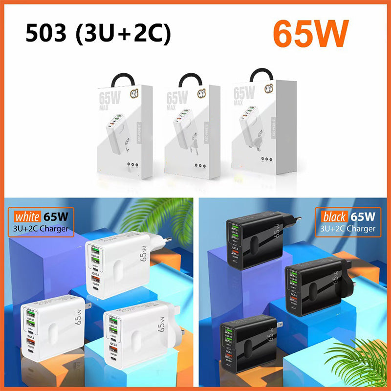 [Hot Sale] 65W snelle oplader met verschillende verbindingen