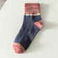 Men comfortable, breathable socks with color block design