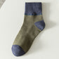Men comfortable, breathable socks with color block design