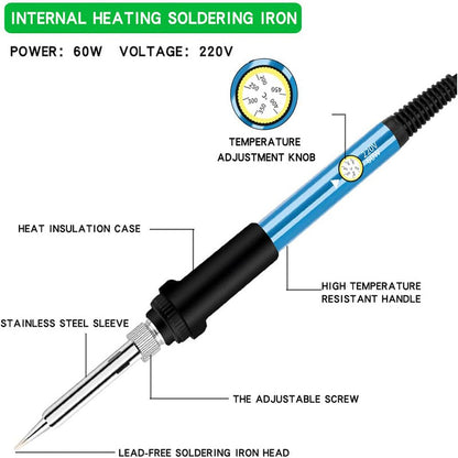 Slow piston set with adjustable temperature