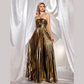 Elegante maxi avondjurk met spaghetti balk