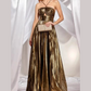 Elegante maxi avondjurk met spaghetti balk