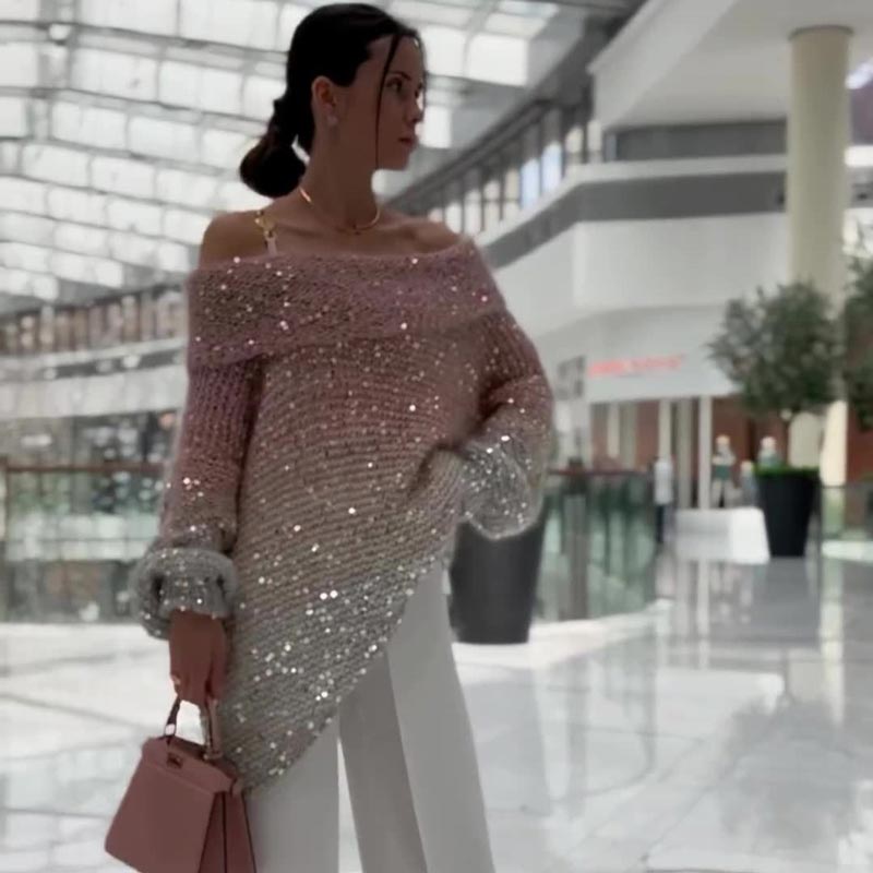 💖Pull confortable à épaules dénudées pour femme✨