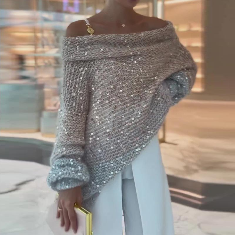 💖Pull confortable à épaules dénudées pour femme✨