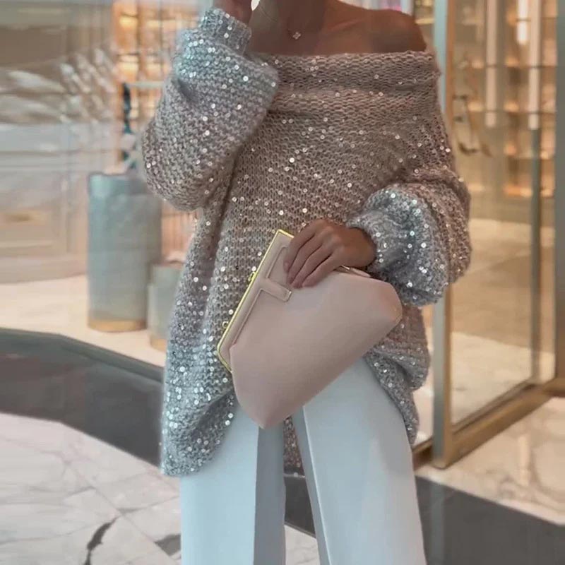 💖Pull confortable à épaules dénudées pour femme✨