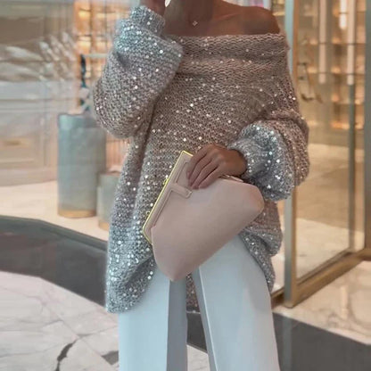 💖Pull confortable à épaules dénudées pour femme✨