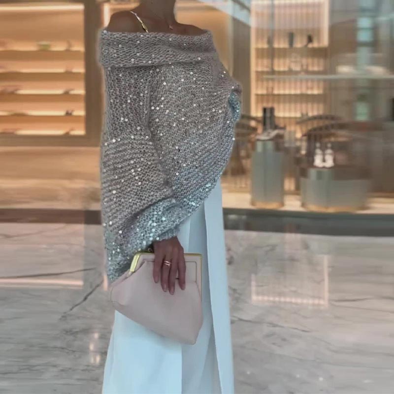 💖Pull confortable à épaules dénudées pour femme✨