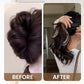 Wig's hair clip in messed up hairstyle