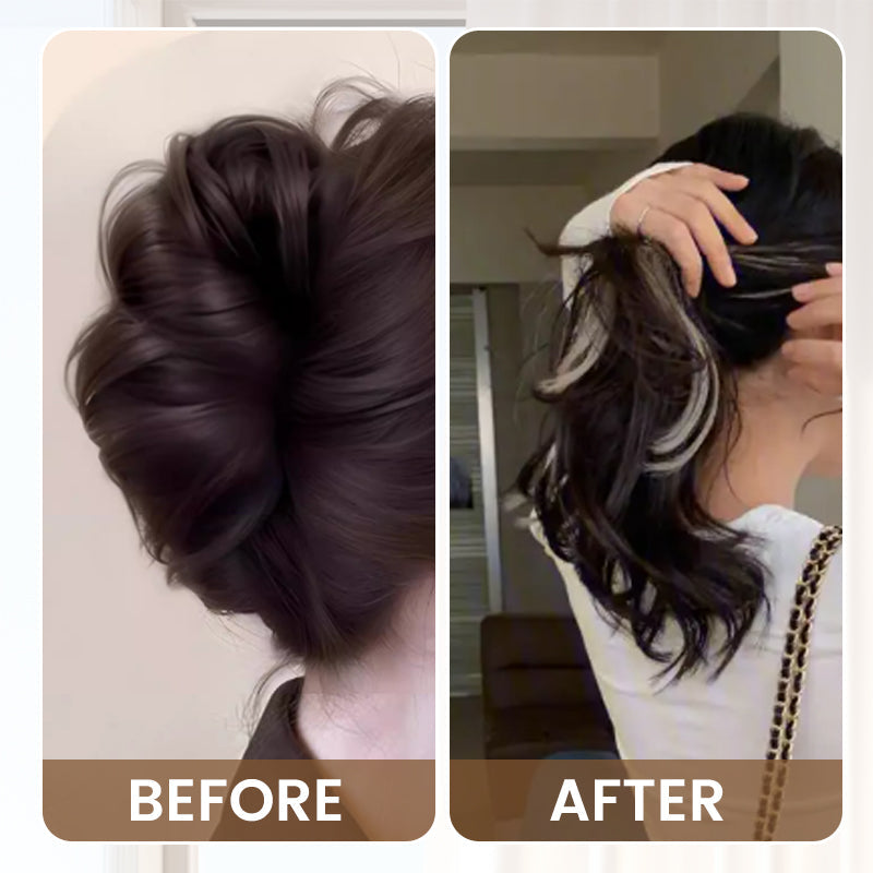 Wig's haarclip in verknipte kapsel