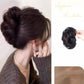 Wig's hair clip in messed up hairstyle