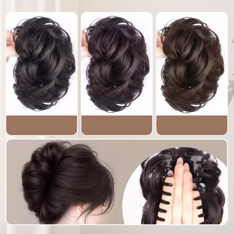 Wig's haarclip in verknipte kapsel