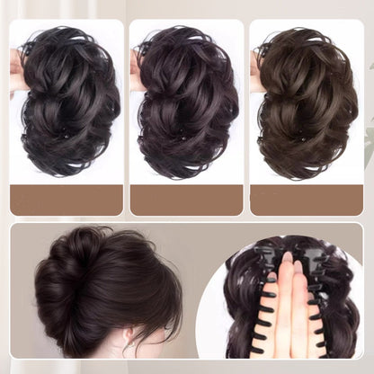 Wig's haarclip in verknipte kapsel