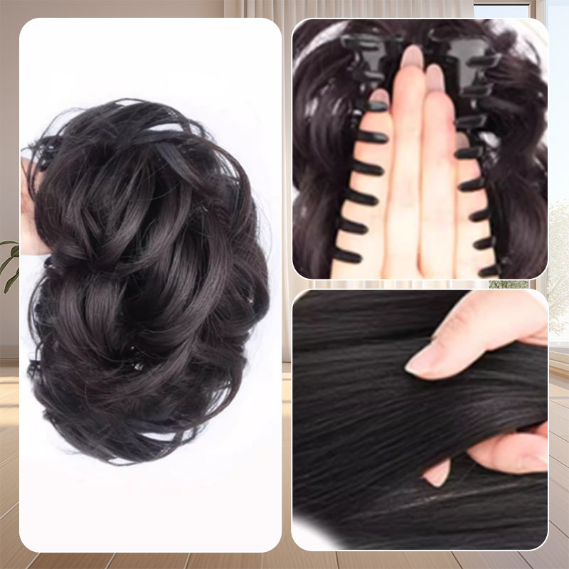 Wig's haarclip in verknipte kapsel