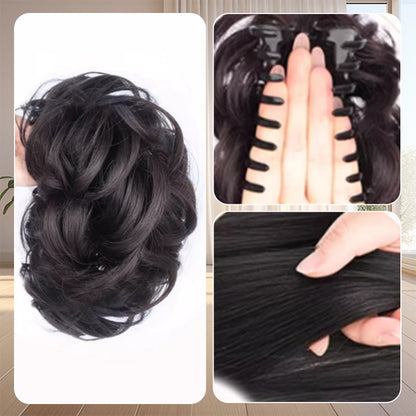 Wig's haarclip in verknipte kapsel