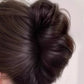Wig's hair clip in messed up hairstyle