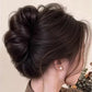 Wig's hair clip in messed up hairstyle
