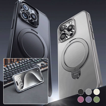 Magnetic silicone shell with bracket for iPhone