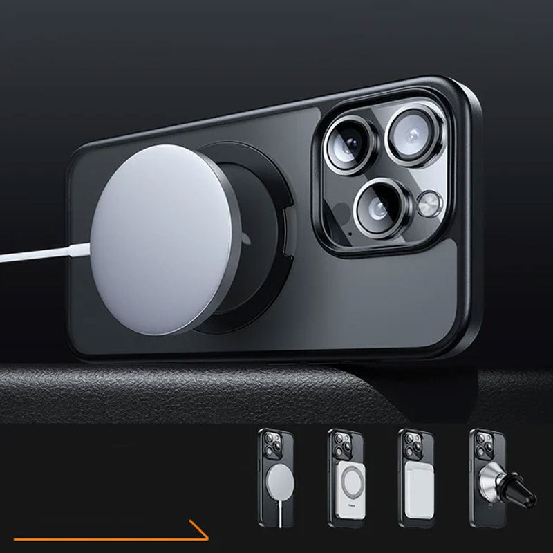 Shell di silicone magnetico con staffa per iPhone