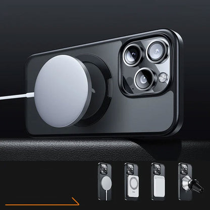 Shell di silicone magnetico con staffa per iPhone