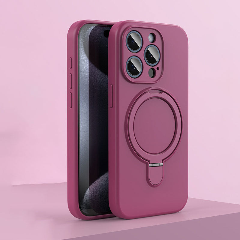 Shell di silicone magnetico con staffa per iPhone