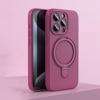 Shell di silicone magnetico con staffa per iPhone