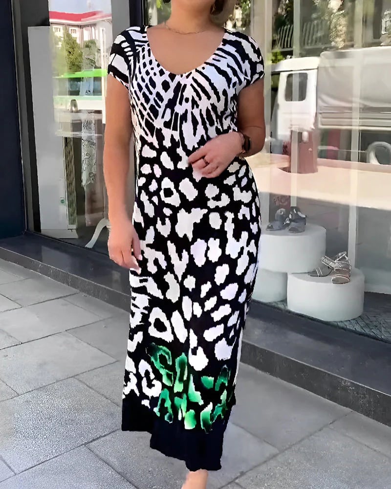 💖Limited Sale 50% OFF💖Casual printed short-sleeved dress
