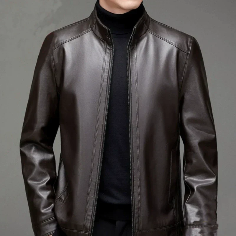 🔥Solange der Vorrat reicht 40 % Rabatt!🎉Legere PU-Lederjacke für Herren