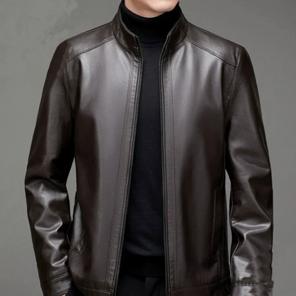 🔥Solange der Vorrat reicht 40 % Rabatt!🎉Legere PU-Lederjacke für Herren