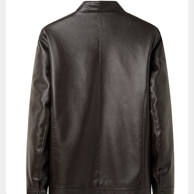 🔥Solange der Vorrat reicht 40 % Rabatt!🎉Legere PU-Lederjacke für Herren