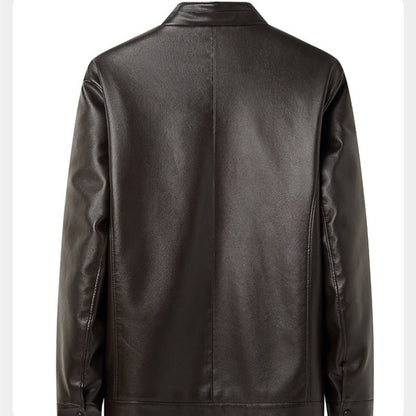 🔥Solange der Vorrat reicht 40 % Rabatt!🎉Legere PU-Lederjacke für Herren