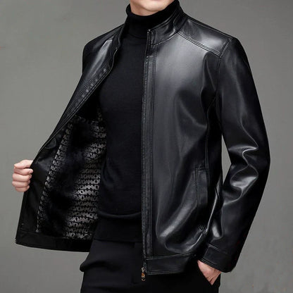 🔥Solange der Vorrat reicht 40 % Rabatt!🎉Legere PU-Lederjacke für Herren