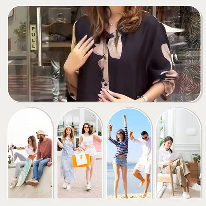 Camicia da due parti con risvolto e pantaloni per donne