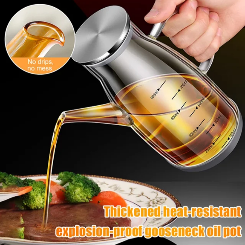 💝Offerta a tempo limitato, acquista di più, ottieni più sconti😍Flacone erogatore per olio con beccuccio antigoccia