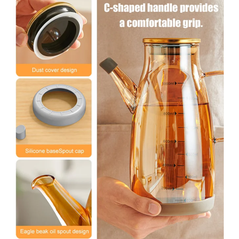 💝Offerta a tempo limitato, acquista di più, ottieni più sconti😍Flacone erogatore per olio con beccuccio antigoccia