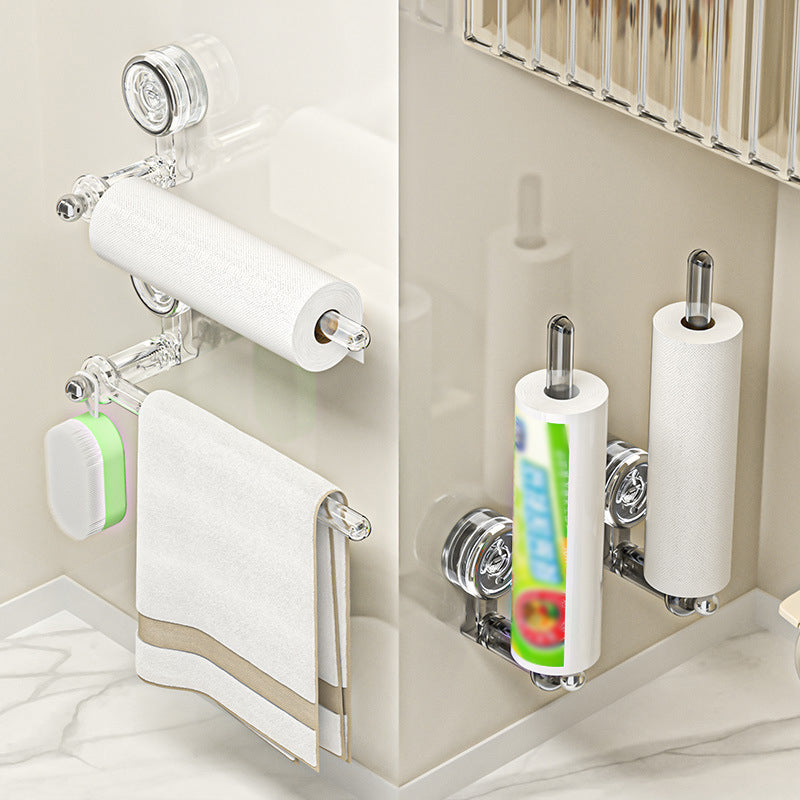 Porta della carta da toilette multifunzionale con aspirazione sotto vuoto