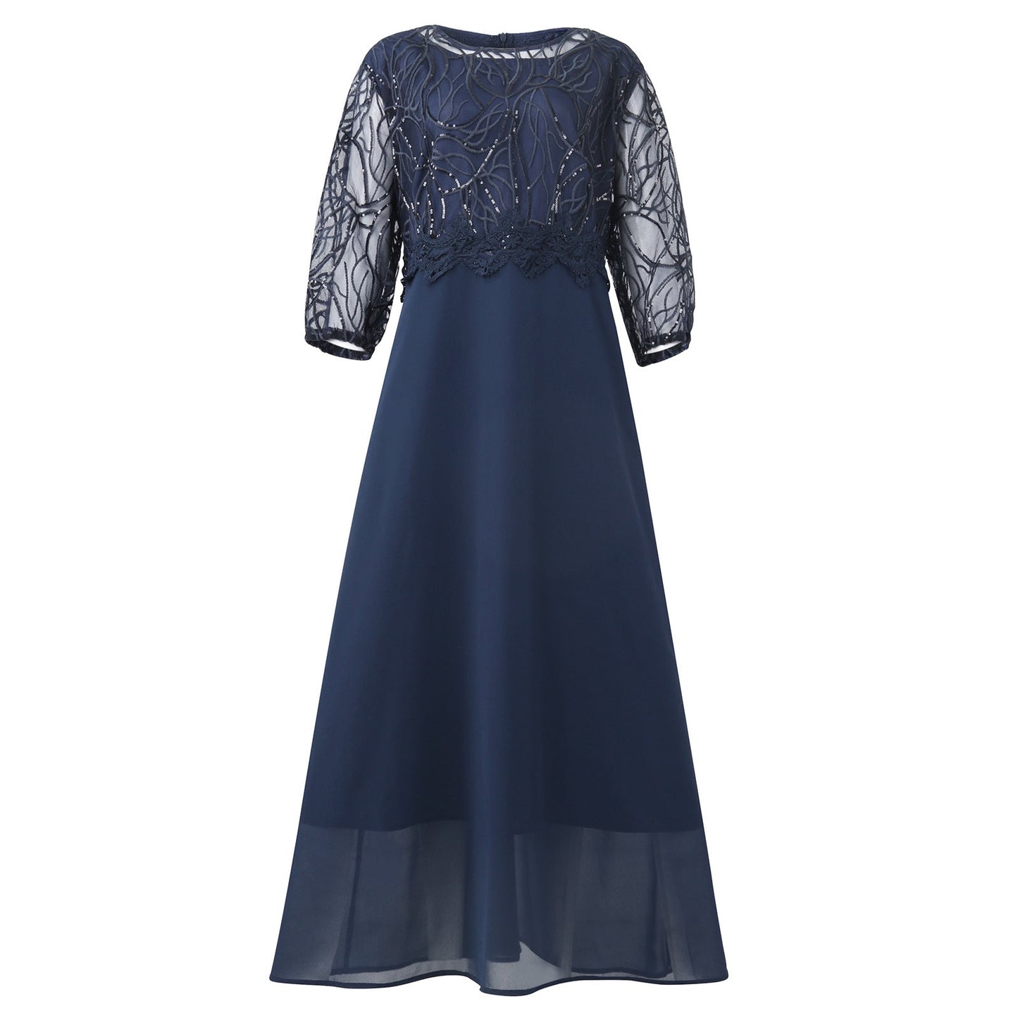 👗Vårnyheter Tidsbegränsad 50% rabatt✨Elegant spetsklänning i plusstorlek