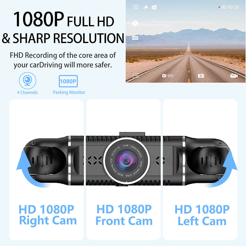 🔥2025 VARMT SALG🔥 4-kanals 1080P bilopptaker