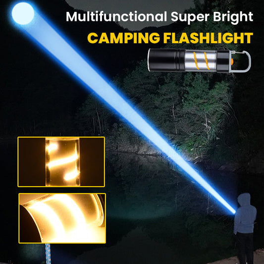 Multifunctional, super bright, rechargeable USB camping flashlight
