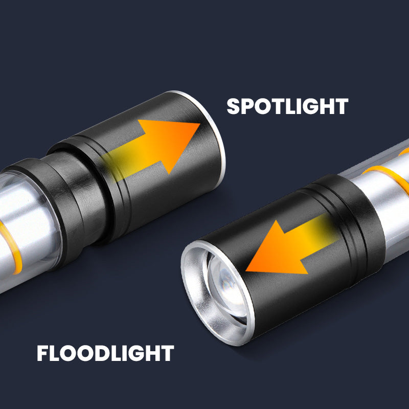 Multifunctional, super bright, rechargeable USB camping flashlight