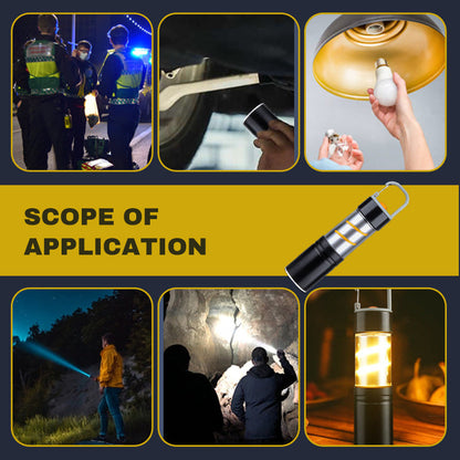 Multifunctional, super bright, rechargeable USB camping flashlight