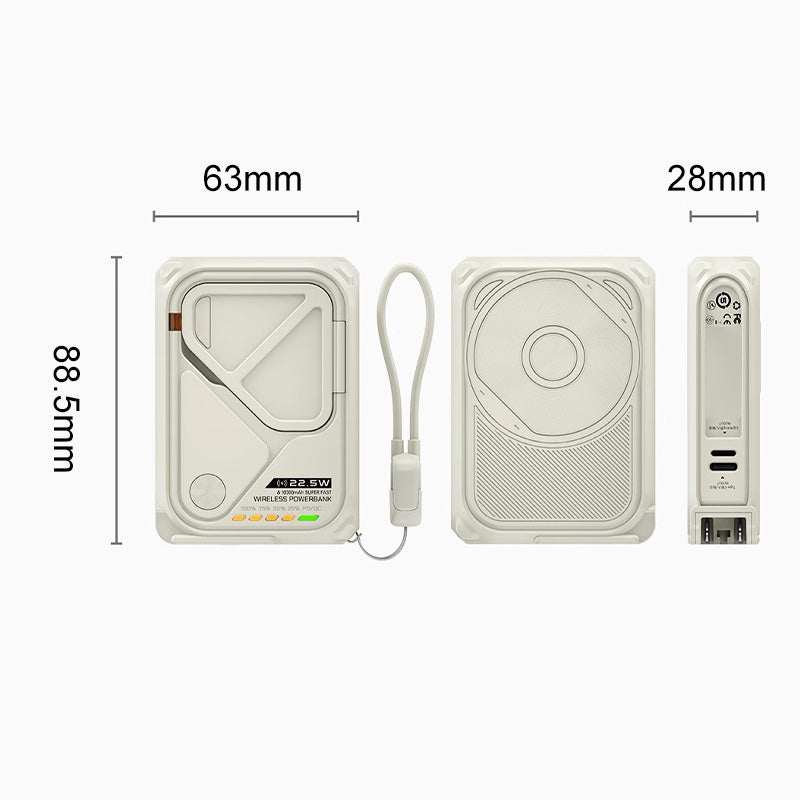 Banca di alimentazione magnetica con cavo integrato