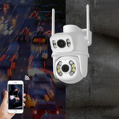 Dual Lens Night Vision HD Security Camera