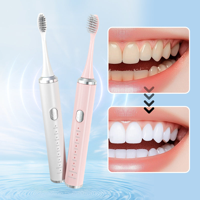💕VENTA CALIENTE 2025🦷Cepillo de dientes eléctrico sónico con 8 modos para adultos🦷  4 cabezales de cepillo