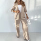 Kostenloser Versand🌸Frühjahrsangebote🌸Damen Casual Beige 2-Teiliges Set