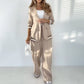 Kostenloser Versand🌸Frühjahrsangebote🌸Damen Casual Beige 2-Teiliges Set