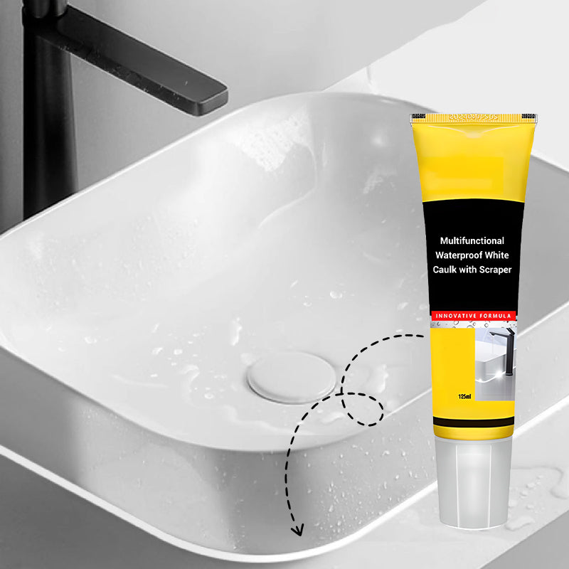 ⏳Begrenzte Zeit 50% Rabatt💥💥Multifunktionale wasserdichte weiße Dichtungsmasse mit Schaber