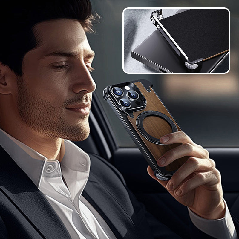 Tasca del cellulare di supporto magnetico in noce per Samsung